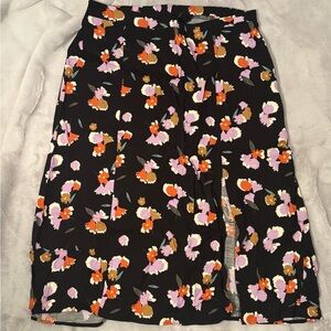 Ava & Viv Floral Black Skirt
